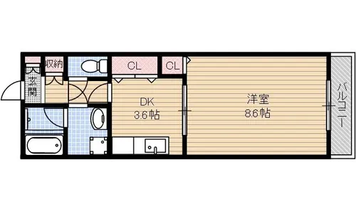 ステーションハイツ南茨木【2階】の間取り
