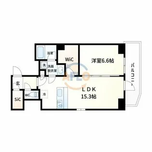 Metrosa谷町六丁目South【13階】の間取り