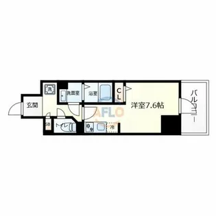 Metrosa谷町六丁目South【7階】の間取り
