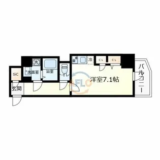 Metrosa谷町六丁目South【7階】の間取り