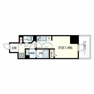 Metrosa谷町六丁目South【6階】の間取り