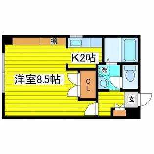 トミイビルNo17【801号室】の間取り