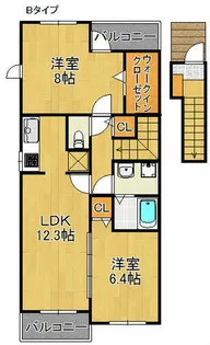サン・メゾン日根野【2階】の間取り