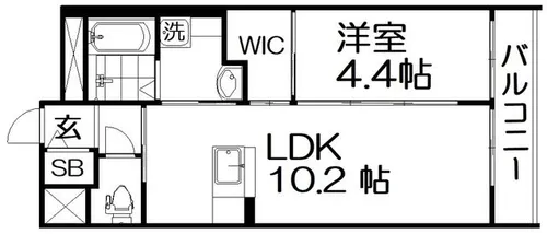 アネックス香楽園【2階】の間取り