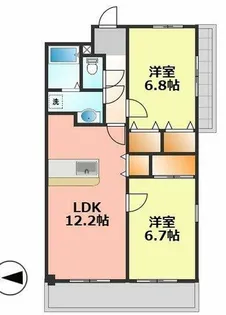 愛知県清須市阿原星の宮【マンション】の間取り