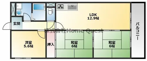 永和グランドハイツ【10階】の間取り
