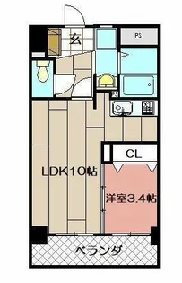 福岡県北九州市戸畑区明治町【マンション】の間取り