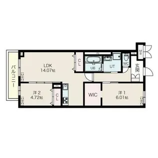 ロビニア若草【1階】の間取り