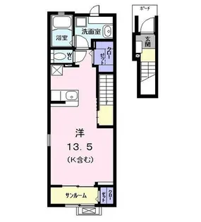 ルミエール明野【2階】の間取り