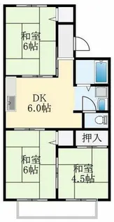 大阪府堺市東区日置荘原寺町【アパート】の間取り