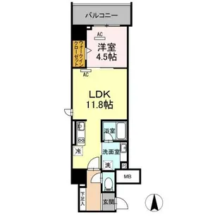 ダイワシティー中村公園【603号室】の間取り