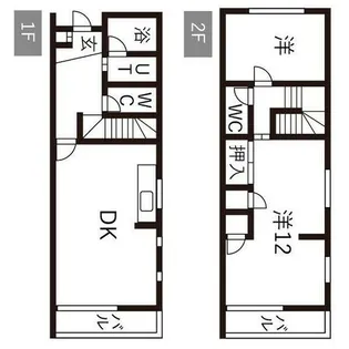 第2楠タウンハウス【1階】の間取り
