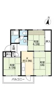 UR鈴蘭台第二【0120405号室】の間取り