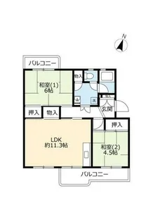 UR光明台【0170502号室】の間取り