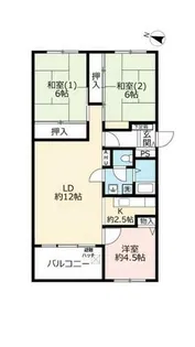 UR芦屋浜【0010231号室】の間取り