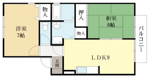 ハイカムールみず【2階】の間取り