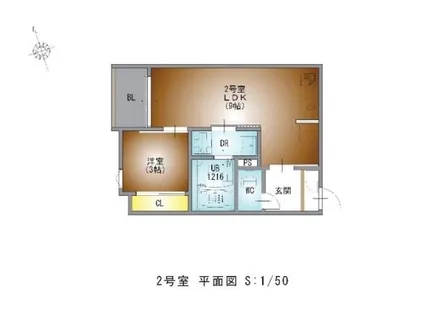 REGALEST栄生駅【1階】の間取り