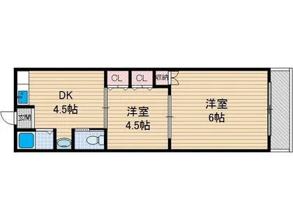 むつみマンション【302号室】の間取り
