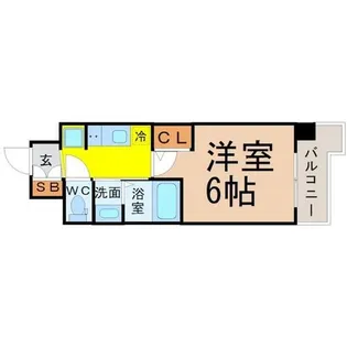 エステムコート名古屋金山ミッドクロス【6階】の間取り