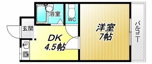 セジュール八戸ノ里【1階】の間取り