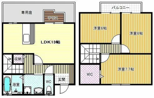 ソレーユ B棟【1階】の間取り