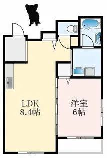 大阪府堺市中区深井清水町【マンション】の間取り