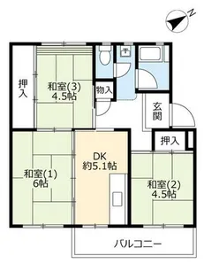 UR鈴蘭台第一【0020302号室】の間取り