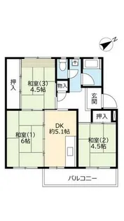 UR鈴蘭台第一【0020302号室】の間取り