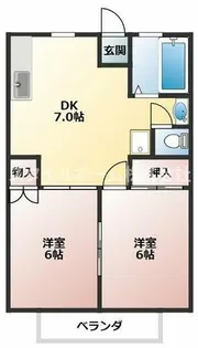 サンシティ向山B【1階】の間取り