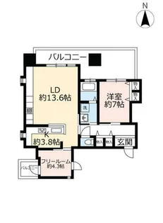 UR船場淡路町【0001006号室】の間取り