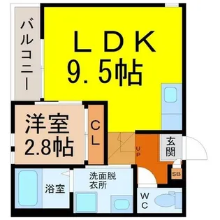 GrandticLuce志賀本通【1階】の間取り