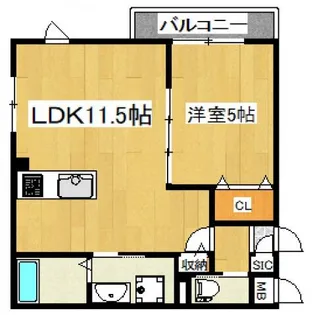 ARCA泉佐野【101号室】の間取り