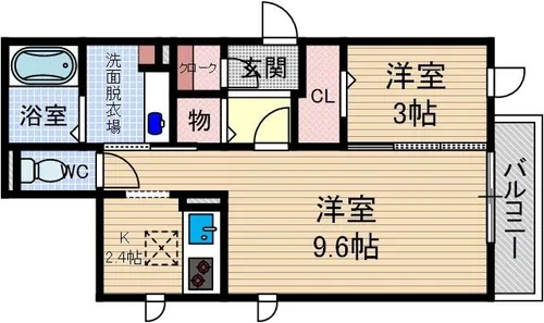 ベーネ・ルミエール【1階】の間取り