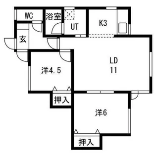 ESハイツB【101号室】の間取り