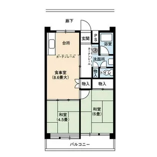UR尾上【0010922号室】の間取り
