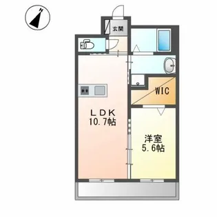ソシア 若松駅前【1階】の間取り