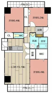 THE SQUARE・Suite Residence【4階】の間取り