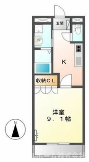 スウィートガーデン【202号室】の間取り