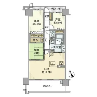 千里中央エアヒルズ【6階】の間取り