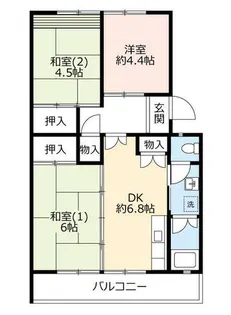 UR北緑丘【0010301号室】の間取り