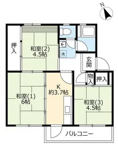 UR中登美第三【D060503号室】の間取り