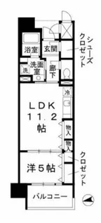 ロイヤルパークスなんば【10階】の間取り