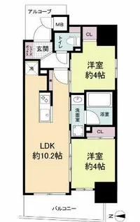 セレニテフラン野田阪神駅前【5階】の間取り