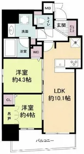 セレニテフラン野田阪神駅前【12階】の間取り