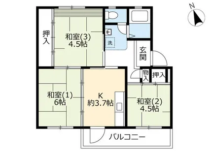 UR鶴山台【0190204号室】の間取り