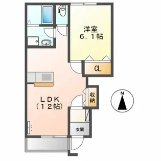 アネックス小向【1階】の間取り