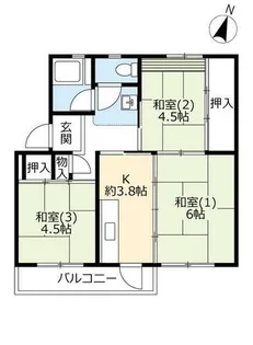 UR有野【B400405号室】の間取り
