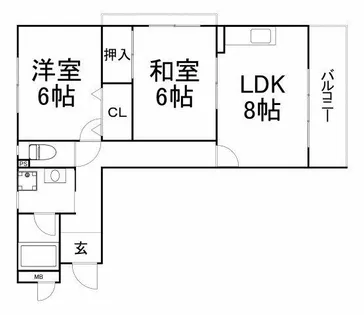 ファミリーハイツ蒲生【1階】の間取り