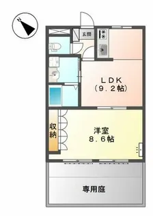 ロイヤルガーデンKⅡ【1階】の間取り