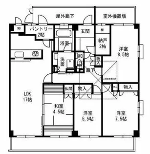 マジョール松崎町【6階】の間取り
